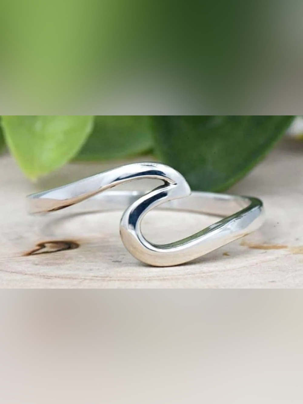 Silver Beach Jewelry Wave Ring, Wave